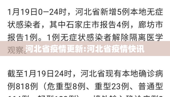 河北省疫情更新:河北省疫情快讯