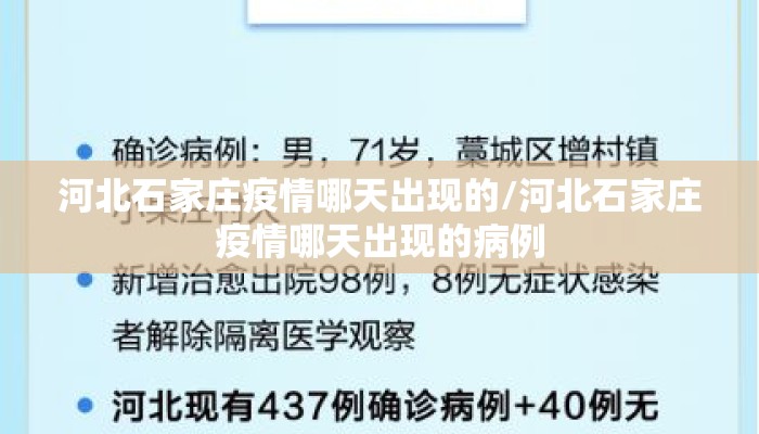 河北石家庄疫情哪天出现的/河北石家庄疫情哪天出现的病例