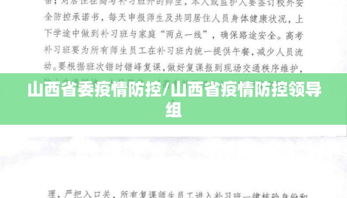 山西省委疫情防控/山西省疫情防控领导组