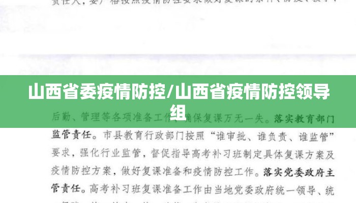 山西省委疫情防控/山西省疫情防控领导组