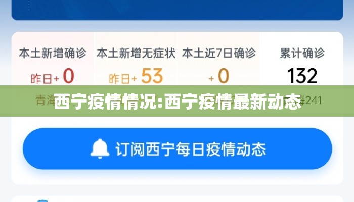 西宁疫情情况:西宁疫情最新动态