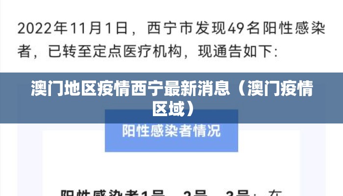 澳门地区疫情西宁最新消息（澳门疫情区域）