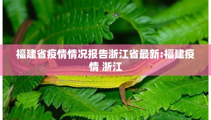 福建省疫情情况报告浙江省最新:福建疫情 浙江