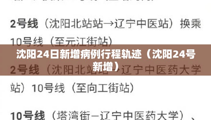 沈阳24日新增病例行程轨迹（沈阳24号新增）