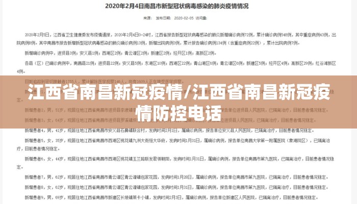 江西省南昌新冠疫情/江西省南昌新冠疫情防控电话 江西省南昌新冠疫情/江西省南昌新冠疫情防控电话