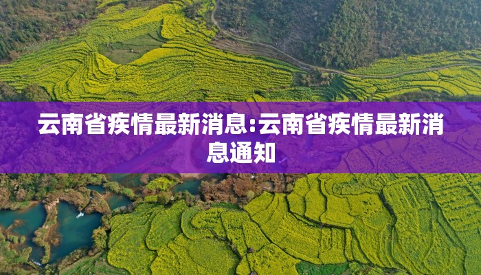 云南省疾情最新消息:云南省疾情最新消息通知
