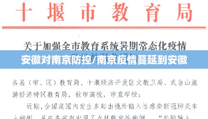 安徽对南京防控/南京疫情蔓延到安徽