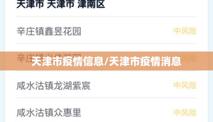 天津市疫情信息/天津市疫情消息