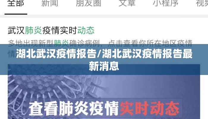 湖北武汉疫情报告/湖北武汉疫情报告最新消息