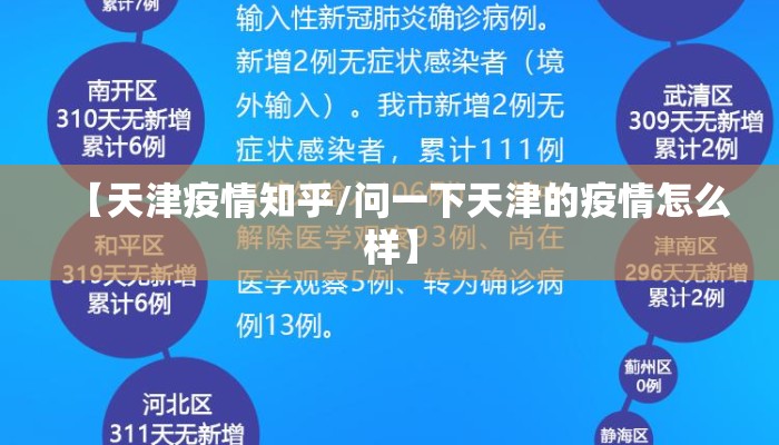 【天津疫情知乎/问一下天津的疫情怎么样】