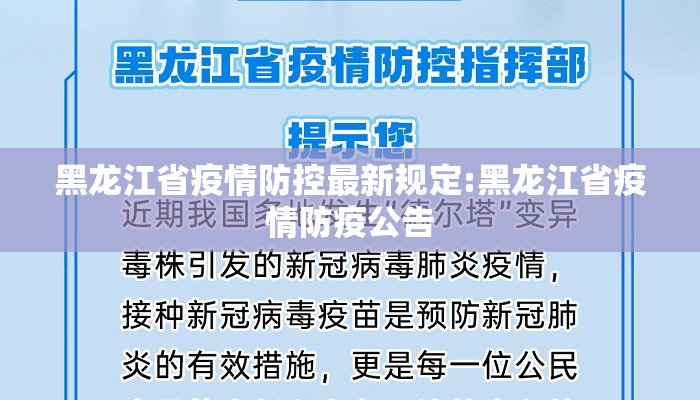 黑龙江省疫情防控最新规定:黑龙江省疫情防疫公告