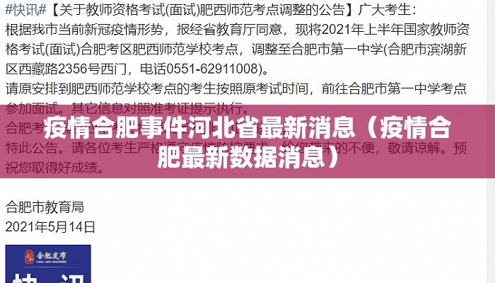 疫情合肥事件河北省最新消息（疫情合肥最新数据消息）