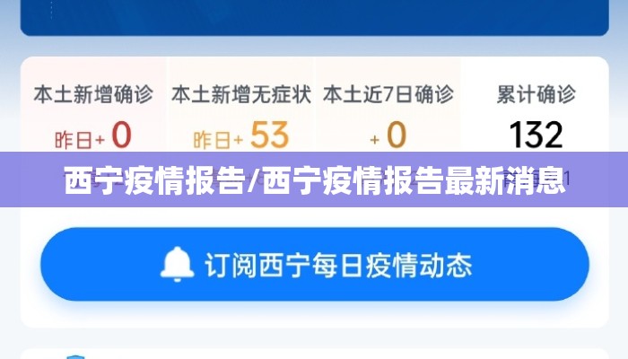 西宁疫情报告/西宁疫情报告最新消息