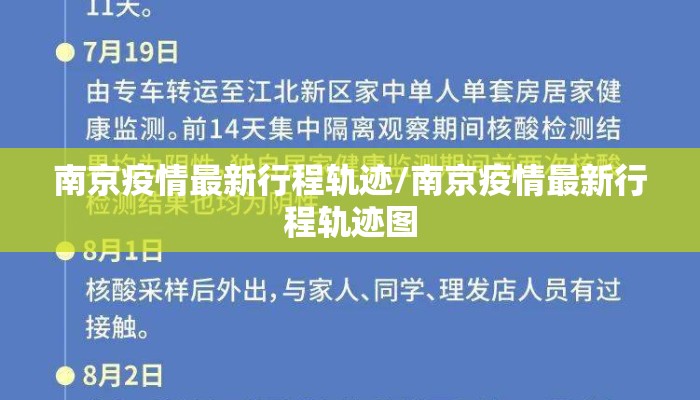 南京疫情最新行程轨迹/南京疫情最新行程轨迹图