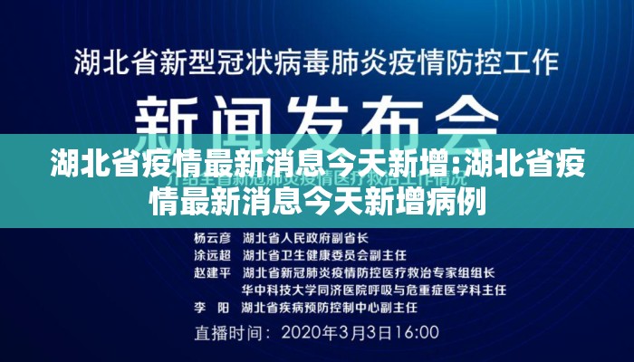 湖北省疫情最新消息今天新增:湖北省疫情最新消息今天新增病例