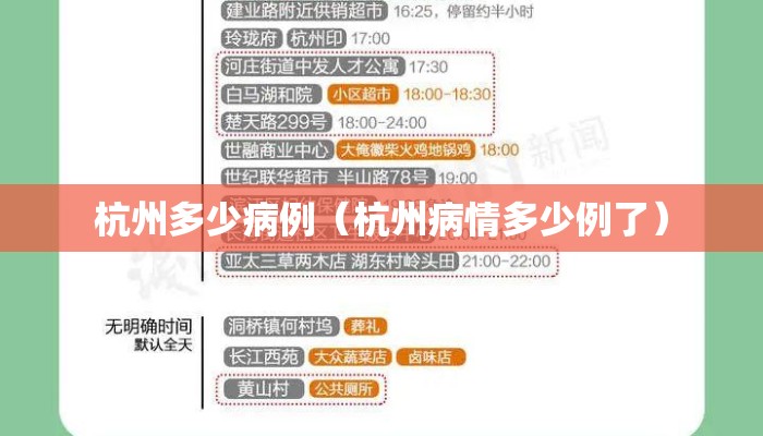 杭州多少病例（杭州病情多少例了）