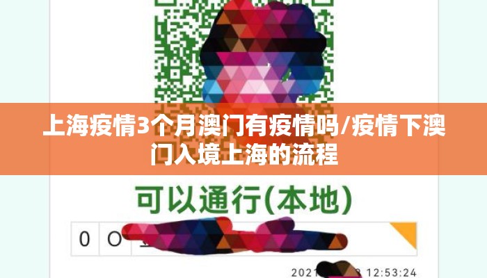 上海疫情3个月澳门有疫情吗/疫情下澳门入境上海的流程