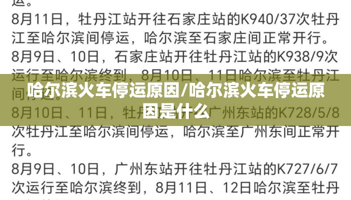 哈尔滨火车停运原因/哈尔滨火车停运原因是什么
