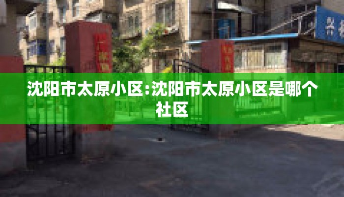 沈阳市太原小区:沈阳市太原小区是哪个社区
