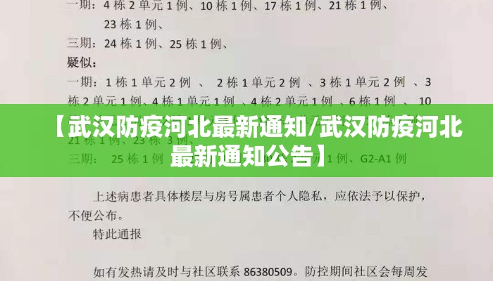 【武汉防疫河北最新通知/武汉防疫河北最新通知公告】 【武汉防疫河北最新通知/武汉防疫河北最新通知公告】