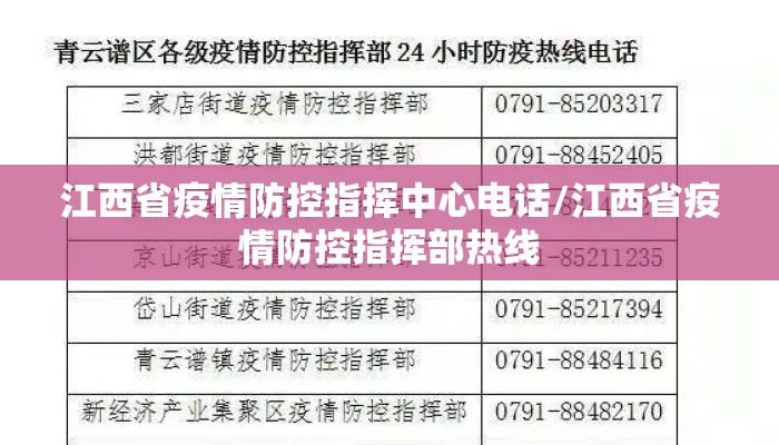 江西省疫情防控指挥中心电话/江西省疫情防控指挥部热线