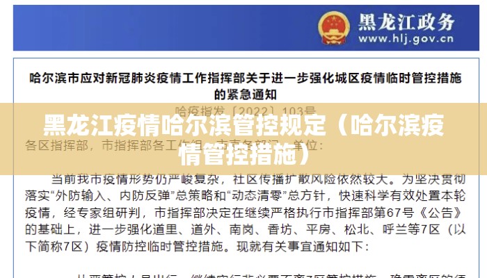黑龙江疫情哈尔滨管控规定（哈尔滨疫情管控措施）