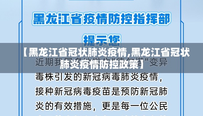 【黑龙江省冠状肺炎疫情,黑龙江省冠状肺炎疫情防控政策】