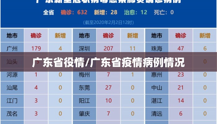 广东省役情/广东省疫情病例情况