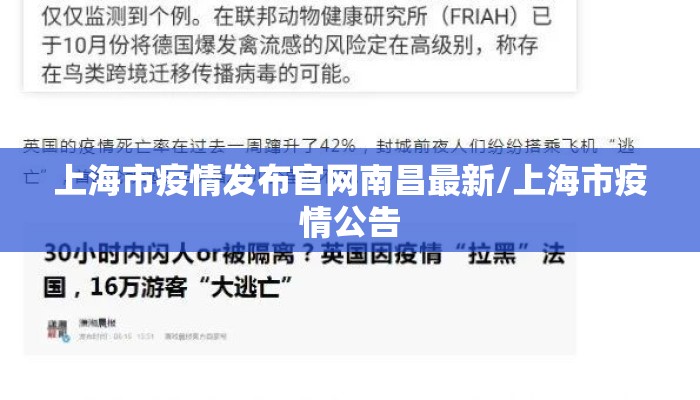 上海市疫情发布官网南昌最新/上海市疫情公告