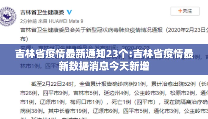 吉林省疫情最新通知23个:吉林省疫情最新数据消息今天新增 吉林省疫情最新通知23个:吉林省疫情最新数据消息今天新增