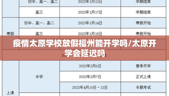 疫情太原学校放假福州能开学吗/太原开学会延迟吗