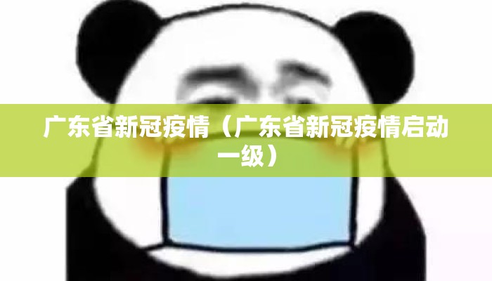 广东省新冠疫情（广东省新冠疫情启动一级）