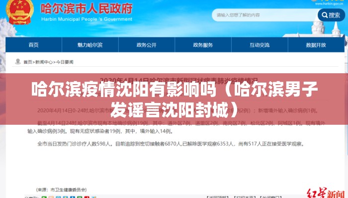 哈尔滨疫情沈阳有影响吗(哈尔滨男子发谣言沈阳封城) 哈尔滨疫情沈阳有影响吗(哈尔滨男子发谣言沈阳封城)