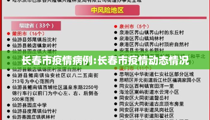 长春市疫情病例:长春市疫情动态情况