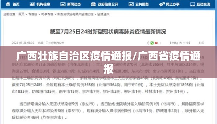 广西壮族自治区疫情通报/广西省疫情通报 广西壮族自治区疫情通报/广西省疫情通报