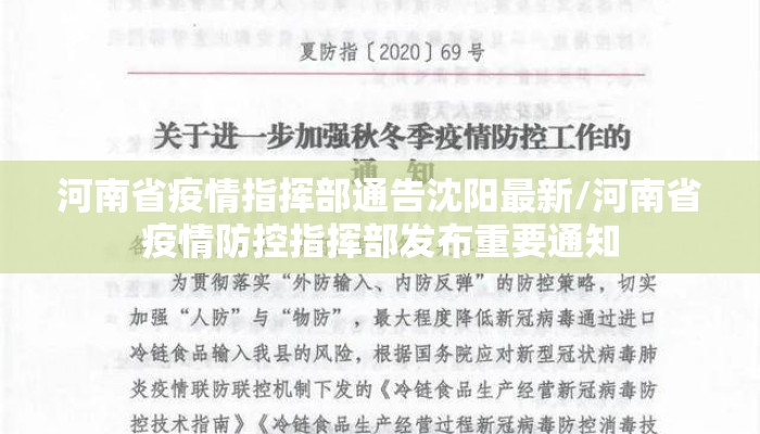 河南省疫情指挥部通告沈阳最新/河南省疫情防控指挥部发布重要通知
