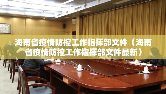 海南省疫情防控工作指挥部文件（海南省疫情防控工作指挥部文件最新）