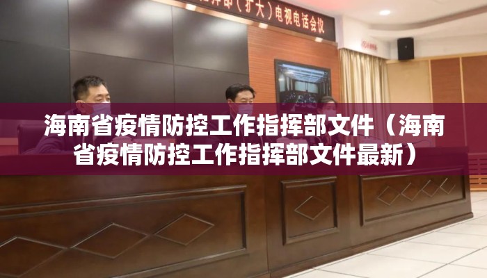 海南省疫情防控工作指挥部文件（海南省疫情防控工作指挥部文件最新）