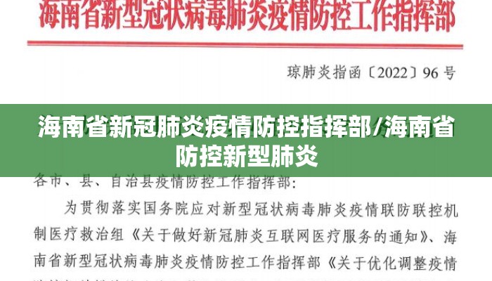 海南省新冠肺炎疫情防控指挥部/海南省防控新型肺炎 海南省新冠肺炎疫情防控指挥部/海南省防控新型肺炎