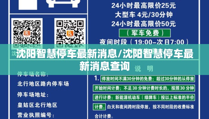 沈阳智慧停车最新消息/沈阳智慧停车最新消息查询
