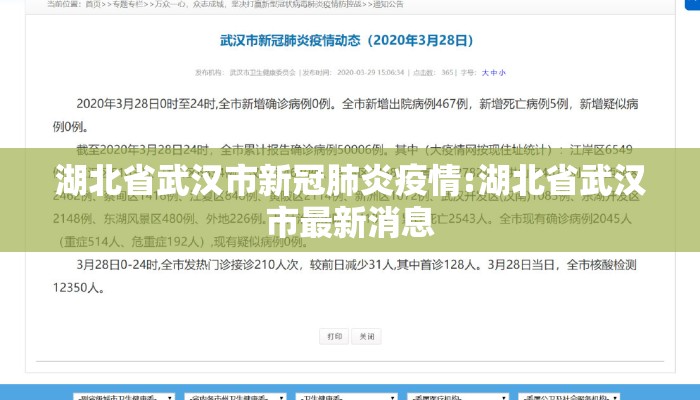 湖北省武汉市新冠肺炎疫情:湖北省武汉市最新消息 湖北省武汉市新冠肺炎疫情:湖北省武汉市最新消息