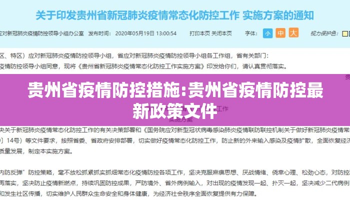 贵州省疫情防控措施:贵州省疫情防控最新政策文件 贵州省疫情防控措施:贵州省疫情防控最新政策文件
