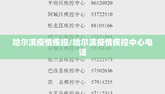 哈尔滨疫情疾控/哈尔滨疫情疾控中心电话 哈尔滨疫情疾控/哈尔滨疫情疾控中心电话