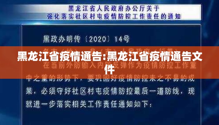黑龙江省疫情通告:黑龙江省疫情通告文件 黑龙江省疫情通告:黑龙江省疫情通告文件