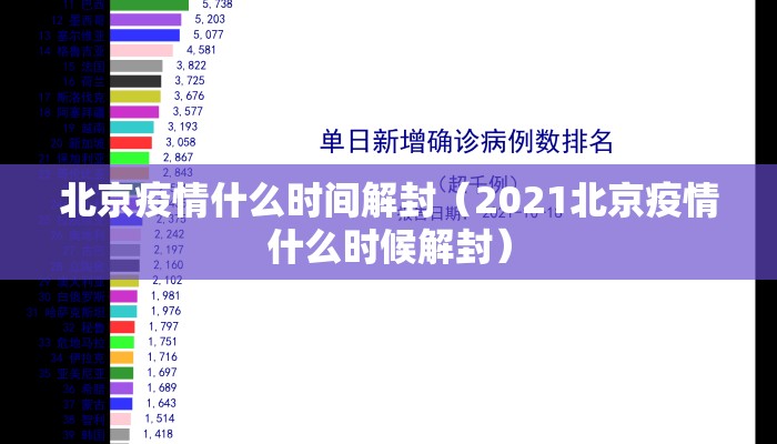 北京疫情什么时间解封(2021北京疫情什么时候解封) 北京疫情什么时间解封(2021北京疫情什么时候解封)