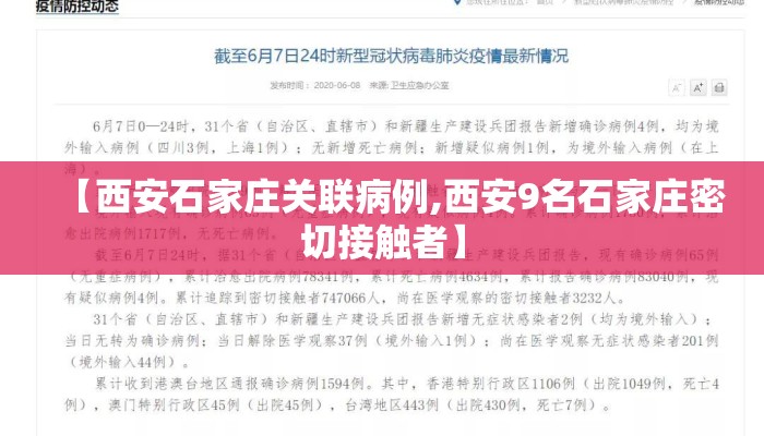 【西安石家庄关联病例,西安9名石家庄密切接触者】