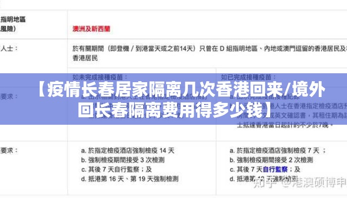 【疫情长春居家隔离几次香港回来/境外回长春隔离费用得多少钱】 【疫情长春居家隔离几次香港回来/境外回长春隔离费用得多少钱】