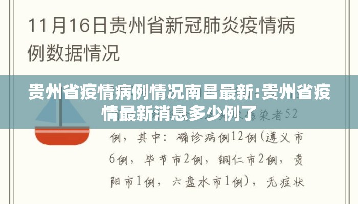 贵州省疫情病例情况南昌最新:贵州省疫情最新消息多少例了