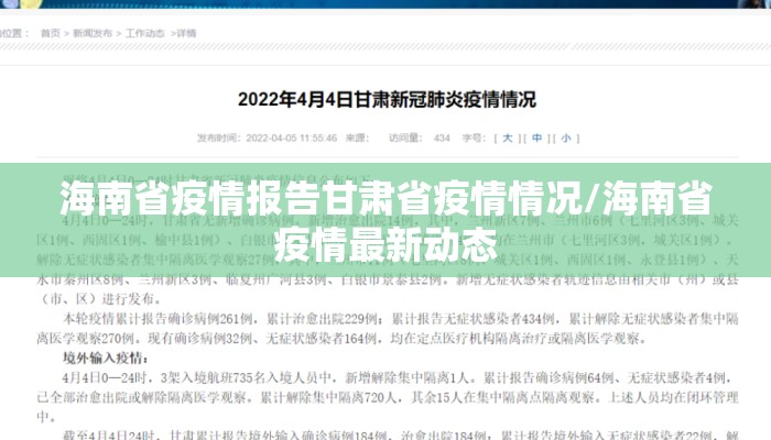 海南省疫情报告甘肃省疫情情况/海南省疫情最新动态