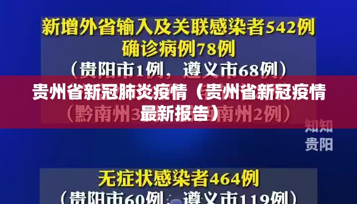 贵州省新冠肺炎疫情(贵州省新冠疫情最新报告) 贵州省新冠肺炎疫情(贵州省新冠疫情最新报告)